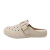 Women's Suede Clog Slippers with Buckle Breathable Boken Fashion Footwear Anti-Slip Soft Sole Outdoor Casual Mules