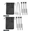 Barbecue Tray Holder Multifunctional Versatile Grill Pot Rack Portable Adjustable Metal with Chain Outdoor Camping Supplies