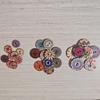Круглые деревянные пуговицы-цветы в стиле ретро с 2 отверстиями для украшения