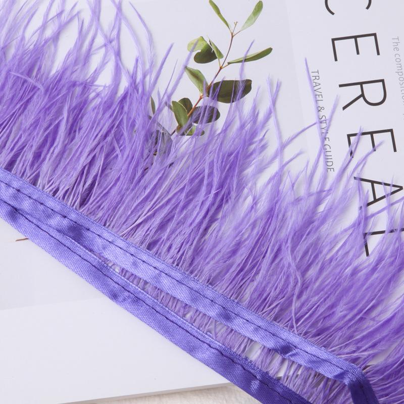 Платье из страусиных перьев 8-10 см, модное украшение, ткань с перьями и кисточками, аксессуары для одежды 