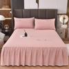 3 Pieces of Skin Friendly Bed Skirts Full Set of Bed Covers Thick Raised Lace Bed Sheets Tatami Mats Non Slip Covers