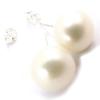 [K1123] - 'Perla' Ivory Earrings 11 Mm