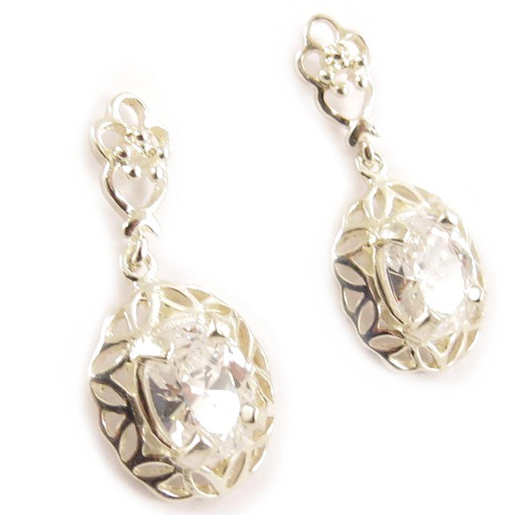 Les Trésors De Lily [C5650] - Серебряные серьги «Palais des Glaces», белые