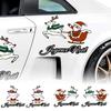 Christmas Car Stickers Santa Claus Deer Cart Car Decals Elk Bell Decals Electric Scooter Cartoon Graffiti Decoration Accessories
