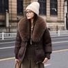 Winter Large Fur Collar Fashionable and Versatile Women's Short Thick Warm Windproof Jacket