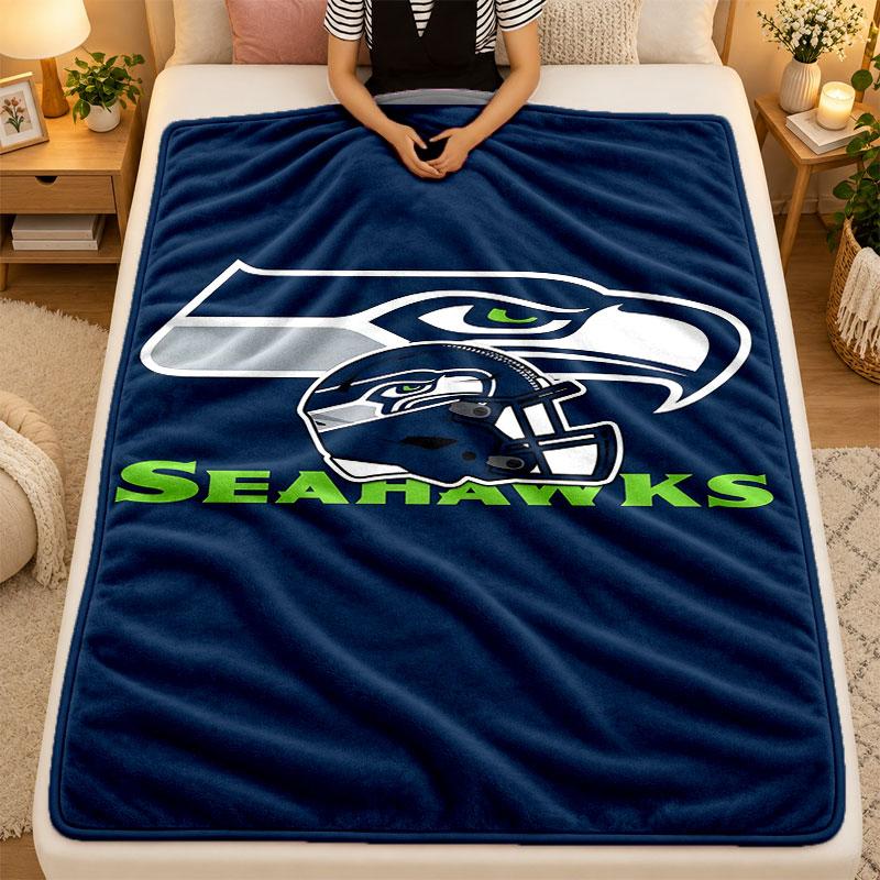 Фланелевое одеяло Seattle Seahawks Теплое Мягкое Плед для Дивана Кровати Гостиной
