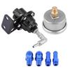 Universal Aluminum Car 160psi Adjustable 1: 1 Fuel Pressure Regulator Oil Gauge Kit (Black)