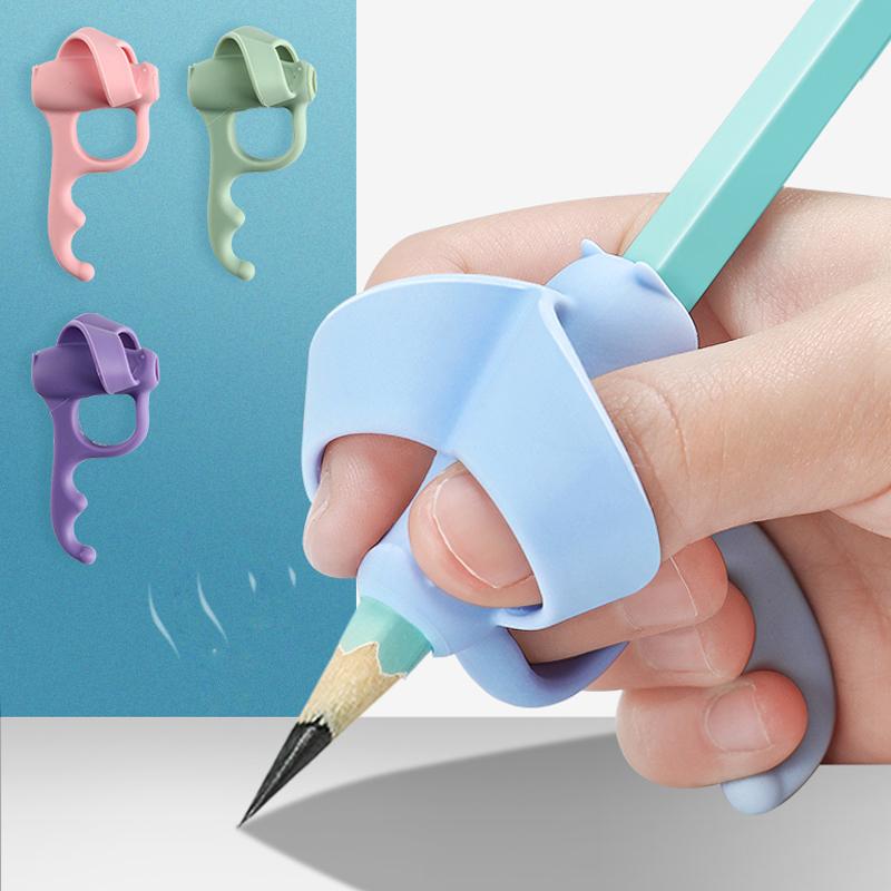 Захват для карандашей, 4 шт., детский держатель для карандашей для письма, детская обучающая практика, силиконовая ручка для ручки, устройство для коррекции осанки