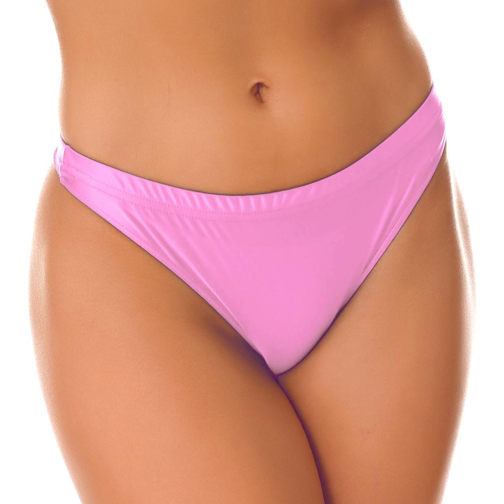 Женские глянцевые трусики с низкой посадкой, эластичный пояс, однотонное нижнее белье, дышащие плавки, плавки