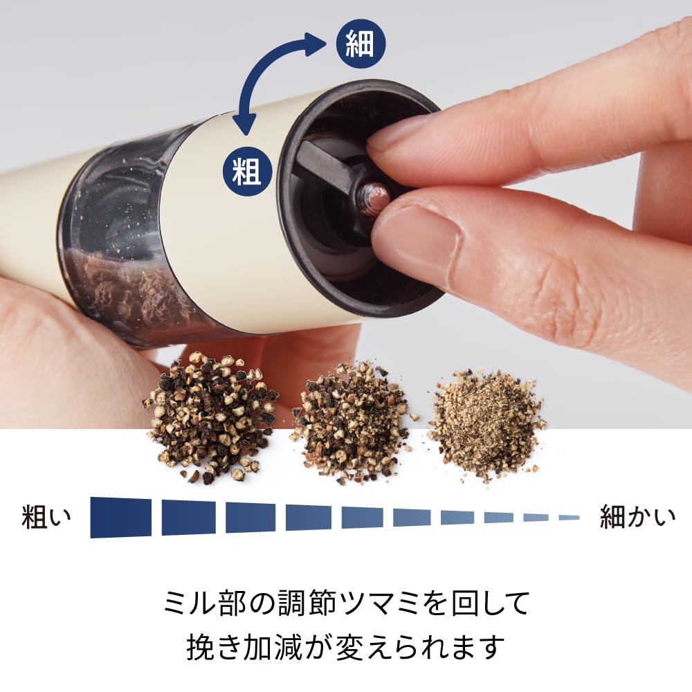 Электрическая мельница для соли и перца recolte, мини-электрическая мельница с регулируемой шероховатостью, тонкая, для работы одной рукой, набор из 2 штук серо-розового цвета и RMM-1(PK)