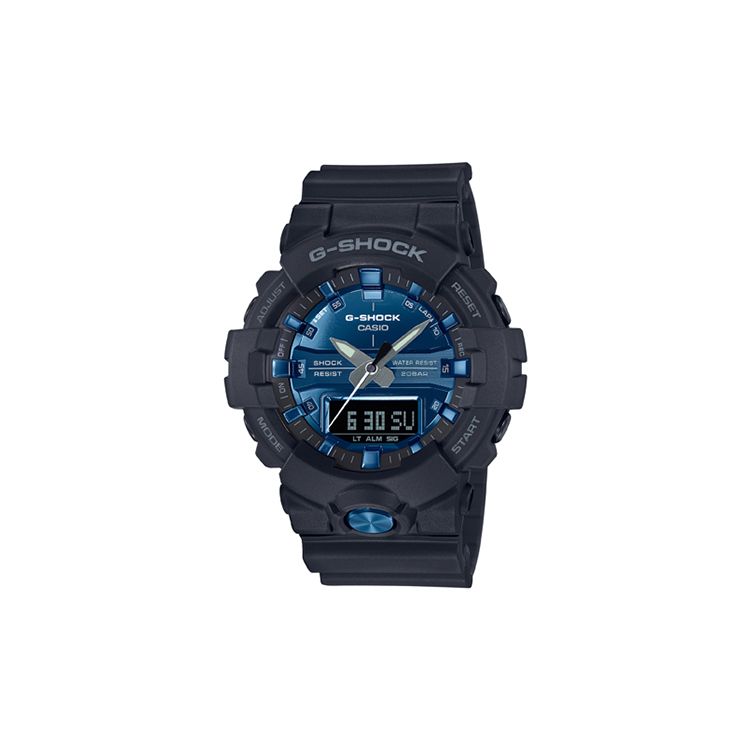 Casio Модный тренд Color Block Ретро Универсальный Классический Двойной дисплей Спортивные Водонепроницаемые Ударопрочные Кварцевые часы Мужские часы Синий GA-810MMB-1A2PR