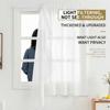 White Sheer Curtain Magic Sticker Semi-Sheer Curtain Modern Chiffon Sheer Curtain  Home Decor