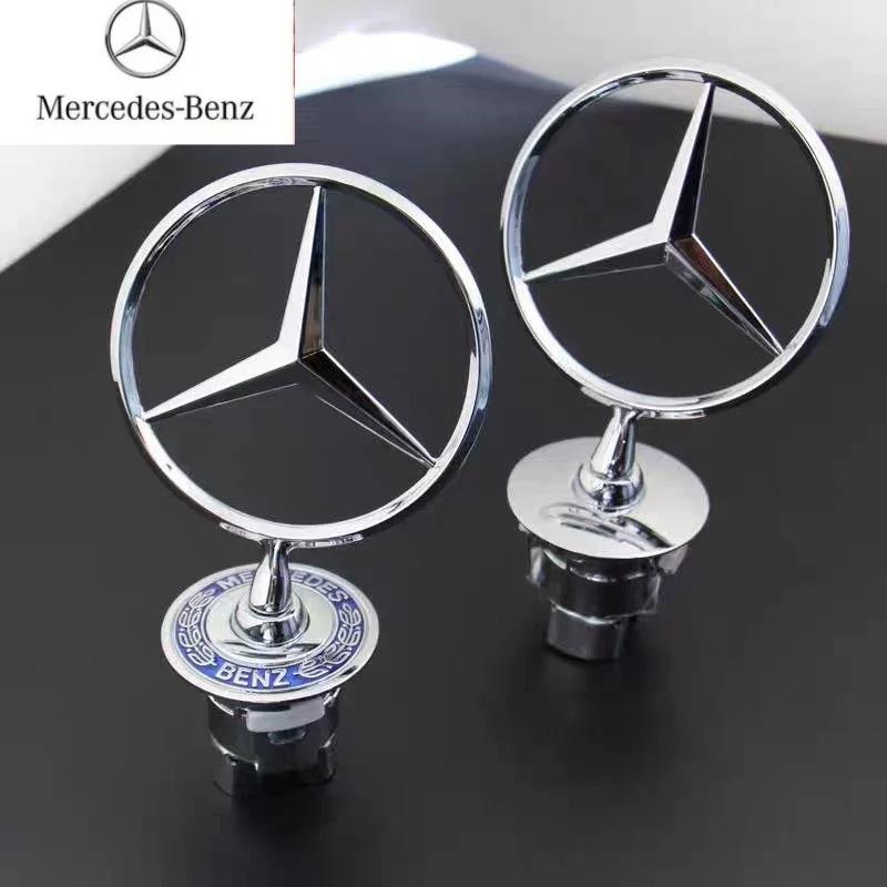 DRZ3 For Mercedes Benz Star Bonnet - Badge for Car Hood Front Chrome Logo Hood Marking for Benz C E S Class W204 W205 W212 W213 W211