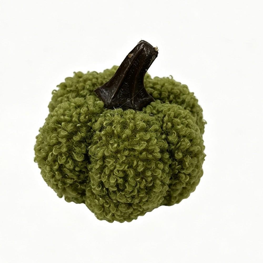 Lamb Wool Lamb Wool Pumpkin Mini Size Halloween Ornament Artificial Pumpkin Halloween Party