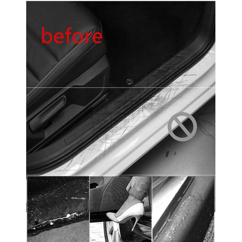3D наклейка из углеродного волокна для автомобиля, защитная паста для самостоятельного изготовления, полоска для порога автомобиля, боковое зеркало, лента против царапин, водонепроницаемая защитная пленка