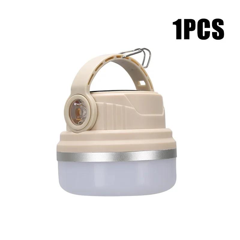 Outdoor Camping LED Solar Lights with 6 Lighting Modes Tent Light Solar Rechargeable Hanging Lamp Outdoor Fishing Lanteran