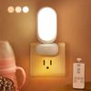 [LED Night Light] Breastfeeding Light, Night Light, Footlight, Room Light, 3-Color Dimming, 8 Brightness Settings, Timer & Memory Function, Remote