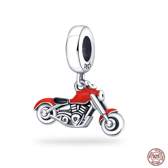 Новые стерлингового серебра 925 пробы красного цвета, подвески в форме сердца, бусины, ювелирные изделия на удачу, подарки