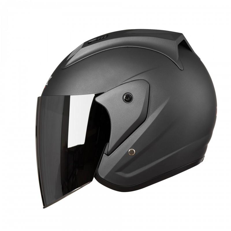 Open Face Motorcycle Helmet Men Women UV Protection Breathable Retro Cruiser Riding Half