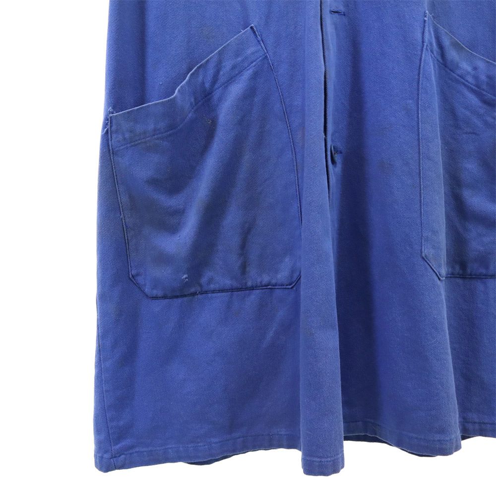 Setex 70-е Винтаж Евро Спецодежда рабочее пальто Честерфилд синее Мужское Б/У