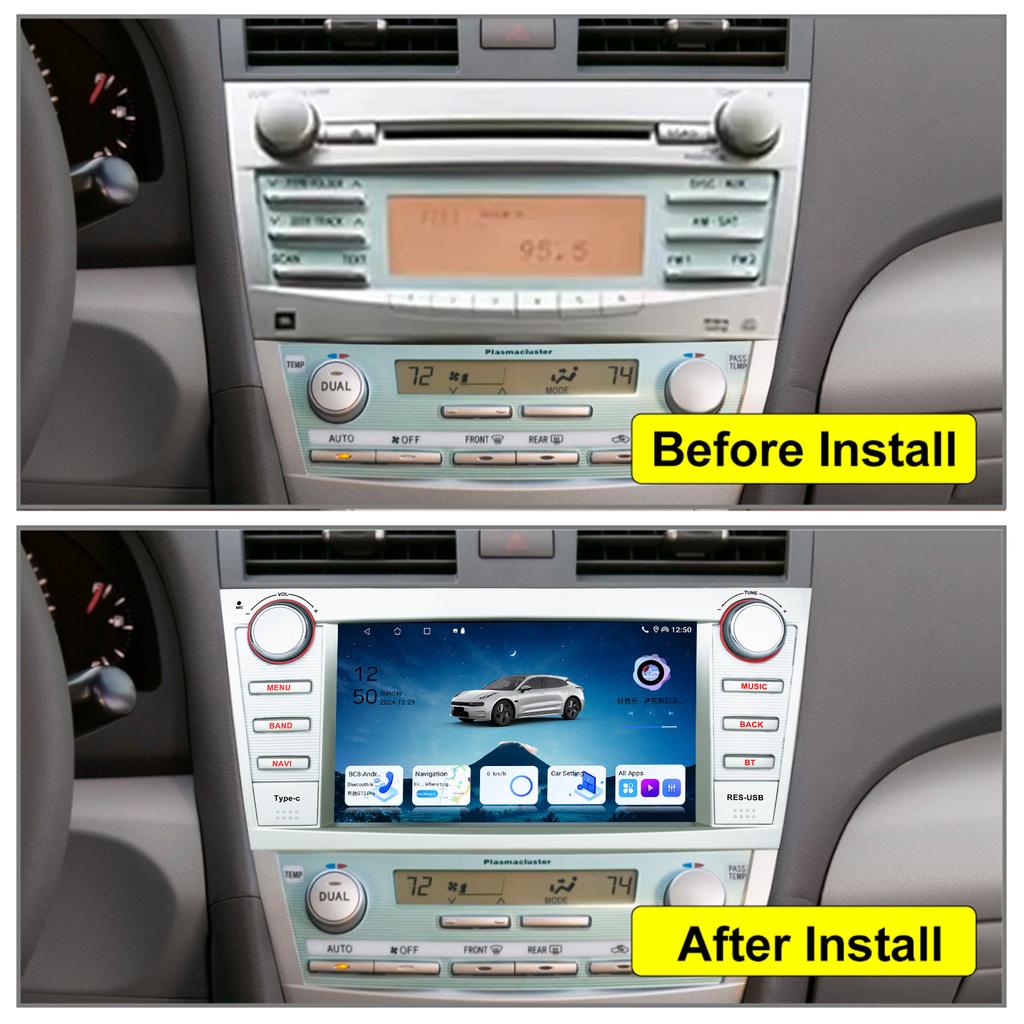 Android 13 Car Radio For Toyota Camry XV40 Aurion 2007-2011 Carplay Head Unit Multimedia Player GPS Navigation Stereo