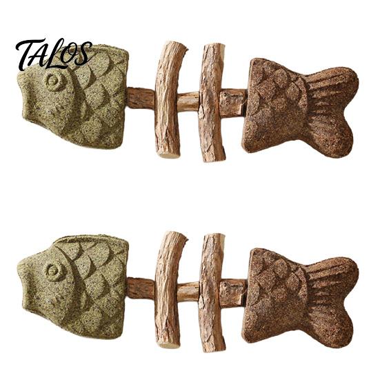 Catnip Toy Silvervine Cat Toy, Natural Fishbone Shape Chew Kitten Teething for Indoor Cats Enrichment Teeth Cleaning Boredom Relief