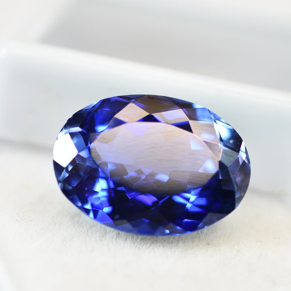 Natural 11.85 Ct BLUE Tanzanite OVAL cut Loose Gemstone For Him/ Her