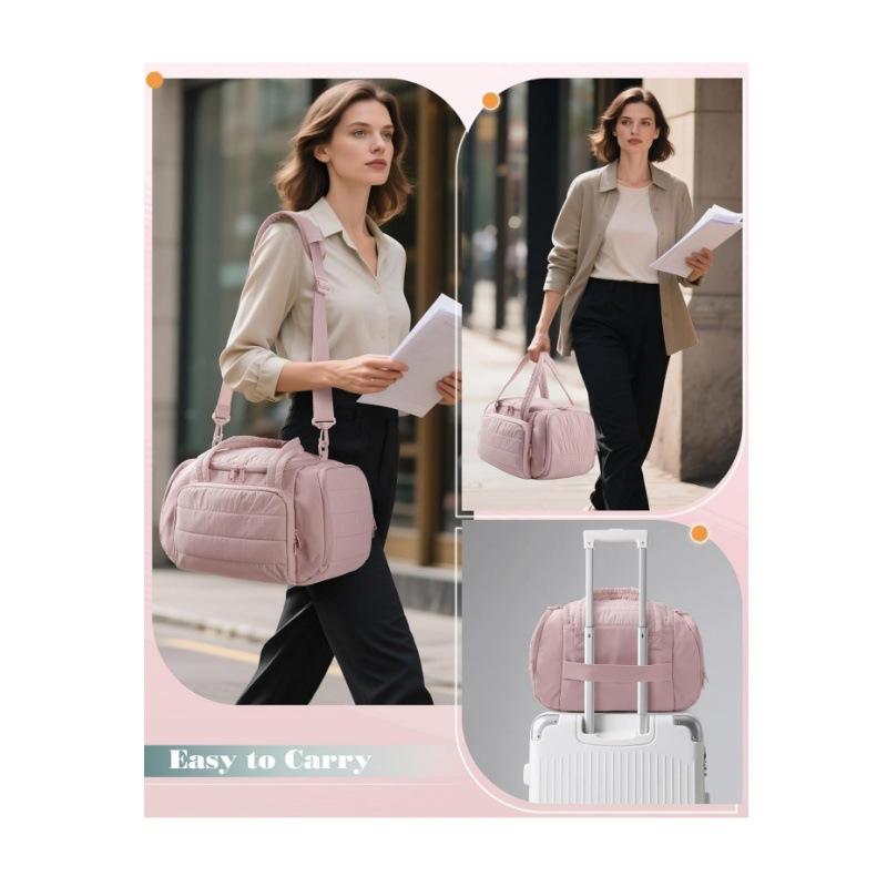 Insulated Breast Pump Bag Cooler Compartment - Portable Quilted Breastmilk Storage Tote Bag for Working Mothers