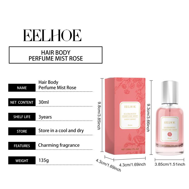 Eelhoe Rose Perfume Spray For Body & Hair Elegant Fresh Perfume Date Atmosphere Charm Lightweight Long Lasting Fragrance Spray