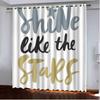 High Density Blackout Curtains Alphabet Series Digital Printing Curtains