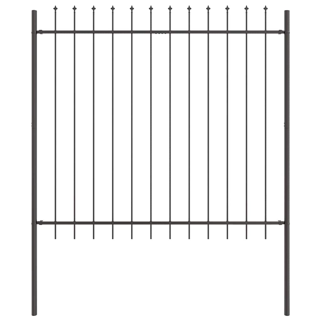 Garden Fence Woerden Gray 1.7 x 1.5 m Powder Coated Steel