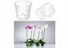 Transparent plastic production flowerpot 11 cm
