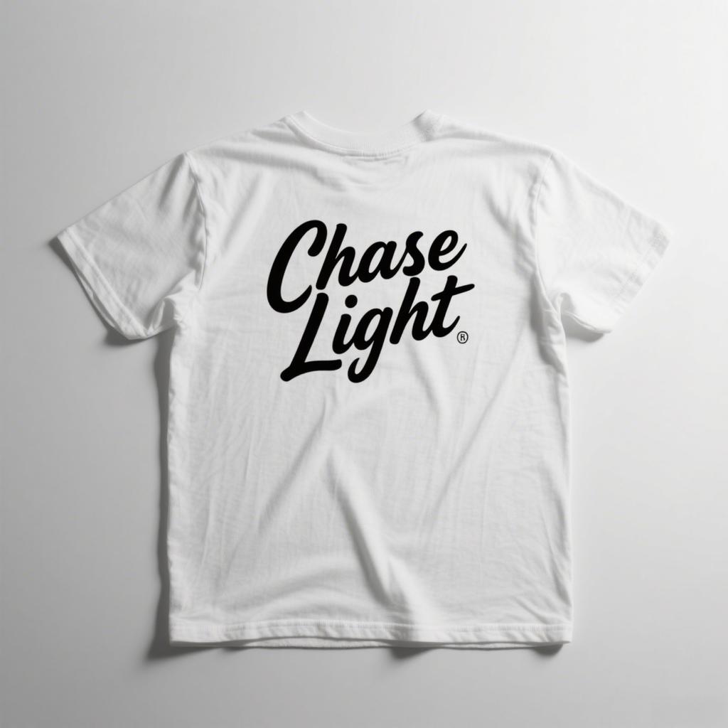 Men's Pure Cotton Tee Chase Light' Printed Back Casual Short - Sleeve Crew Neck Deal for Daily Outfits and Trendy Looks Loose