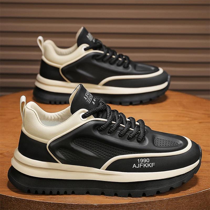 Модные мужские кроссовки Мужские кроссовки Обувь для мужчин Спорт и отдых Толстая подошва Мягкие и удобные Скейтборд Мода Круглый носок