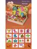 Children's Wooden Magnetic Animal Puzzle and Drawing Board