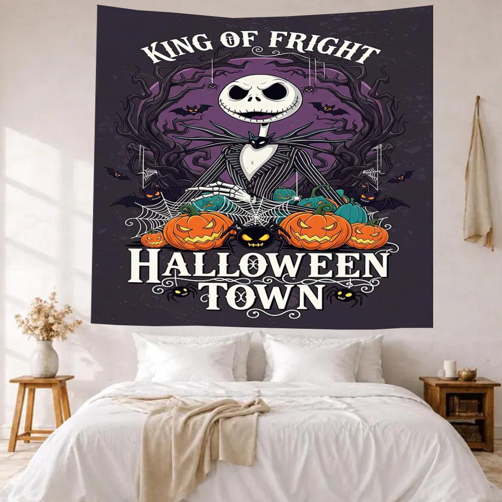 Christmas Nightmare Wall Decor Tapestry Art For Pet Memorial Birthdaywedding Party Backdrop Family Gift