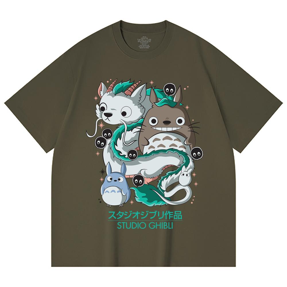 230 Gsm 100% Cotton Ghibli V7 Print Unisex Heavy Cotton T Shirt