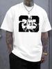 Plus Size Men's Letter Pattern Printed Christmas Essential T-Shirt. Men's Trendy Short-sleeve T-shirt, Featuring a Star Number 23 Design
