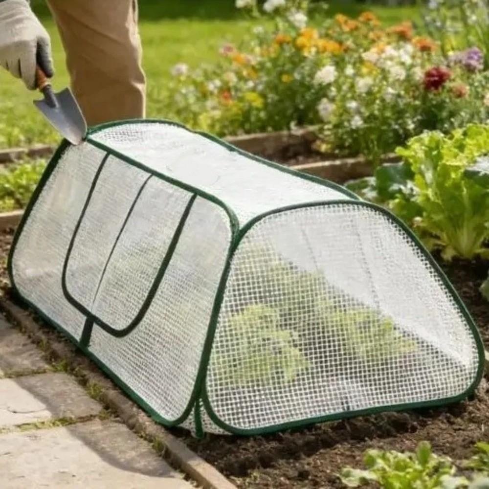 Insulated Plant Cover Pop Up Plant Netting Clear PVC Plant Protector Cage Vegetable Beds