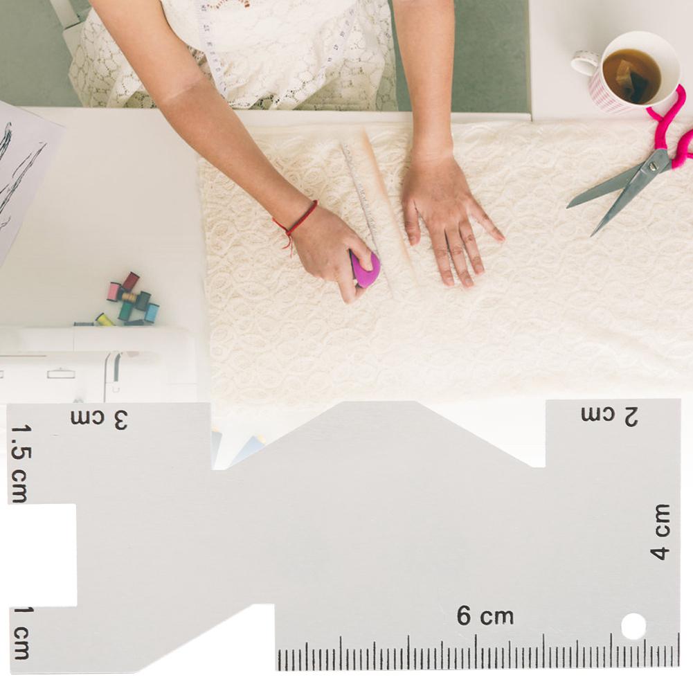 Портативная швейная металлическая линейка, ручной штангенциркуль, портновская ручка с кистью, аксессуары для швейных машин