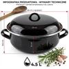 ENAMELLED POT 4.5L STEEL BLACK 28cm FOR GAS AND ELECTRIC COOKERS