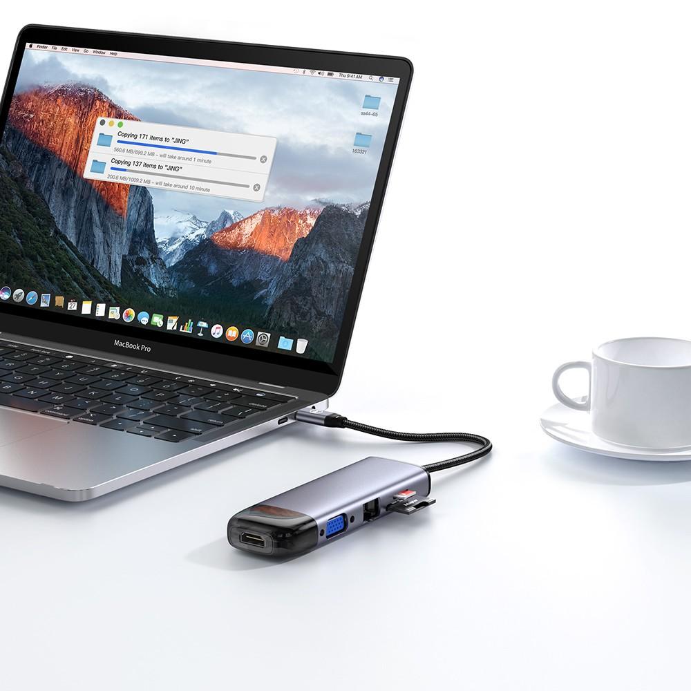 Mcdodo 10в1 Usb-C Rj-45 Vga Hdmi 4K концентратор для ноутбука Macbook M1 Hu-7420