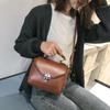 Small Square Bags For Women Fashion Solid Color Designer Crossbody Shoulder Bag Vintage PU Leather Handbags Female Bag
