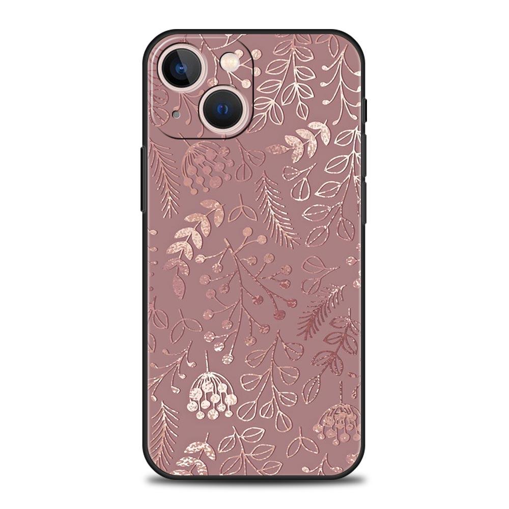 Модный Золотой Розовый Мраморный Чехол Для Телефона Для iPhone 17 16 15 Pro Max 11 12 13 14 7 8 Plus SE 2020 X XR XS Чехол Мягкий Черный
