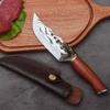 Handmade Forged Stainless Steel Camping Barbecue Outdoors Fishing Kitchen Meat Fruit Cutting Knife