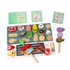 Montessori 4-in-1 Barbecue Puzzle for Ages 2, 3, 4, and 5. Includes Fitting, Shape Matching, Threading, Stringing, Clipping, and More. Play Toy for