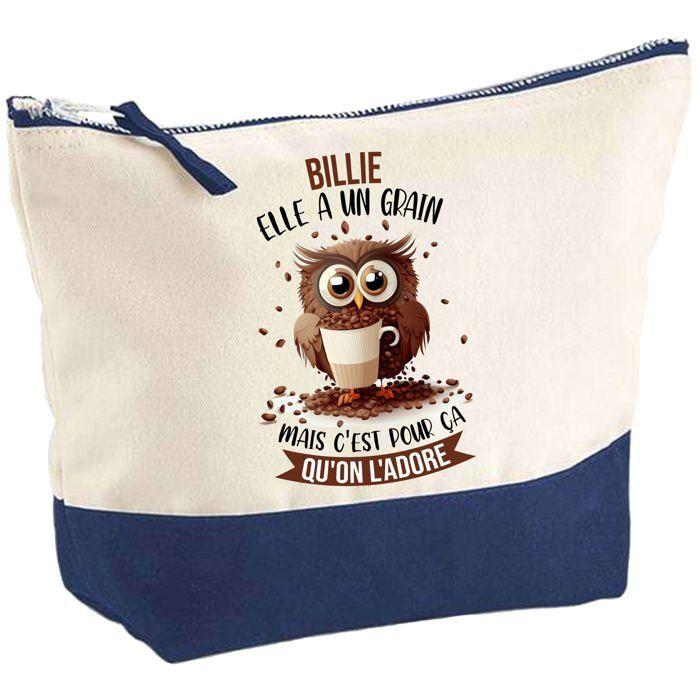 Trousse de maquillage - PLANETEE - Billie Chouette Grain - Grand format - Coton qualité - Impression sublimation HD France