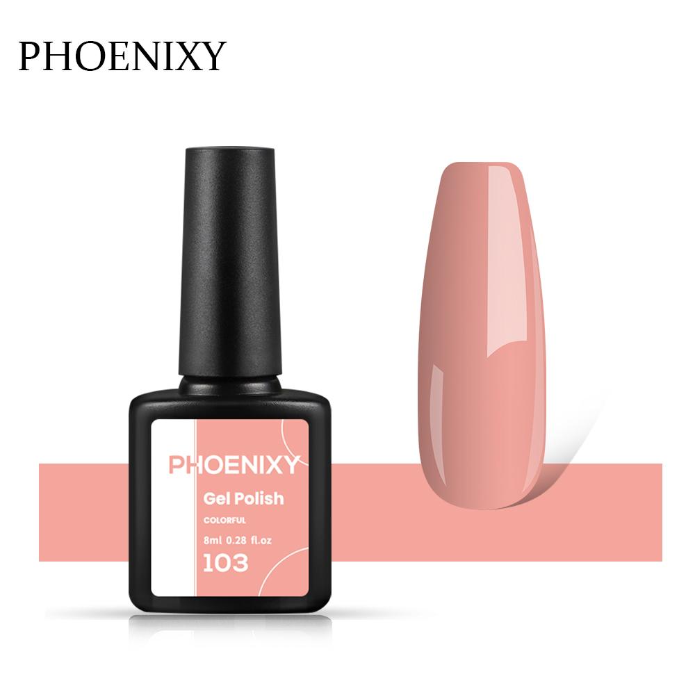 PHOENIXY, 60 цветов, гель-лак для ногтей, долговечный гель-лак, верхнее базовое покрытие, полуперманентный гель-лак, дизайн ногтей «сделай сам»