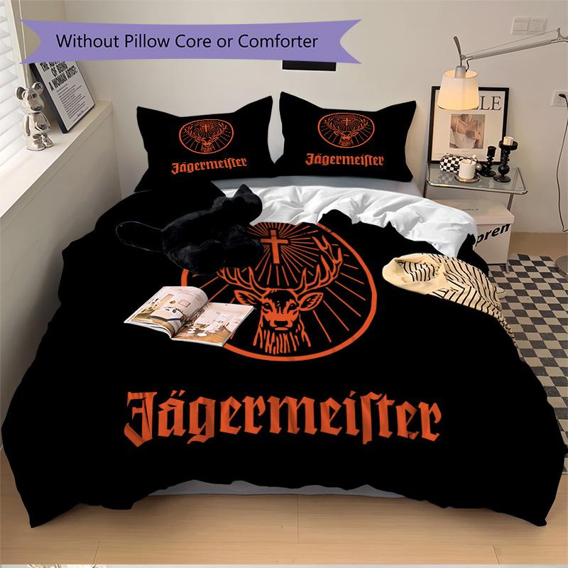 Jgermeister Spirit Drink Print 3Pcs Bedding Setduvet Cover With 2 Bedropillowcase Home Birthday Gift