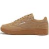 Club C 85 Retro Casual Comfortable Versatile Thick Sole Low Top Sneakers Unisex Sneakers Brown Yellow 24FRC901U0GY4